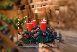 Bild mit Adventskranz