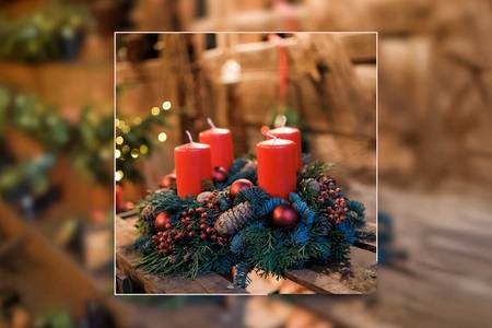 Bild mit Adventskranz